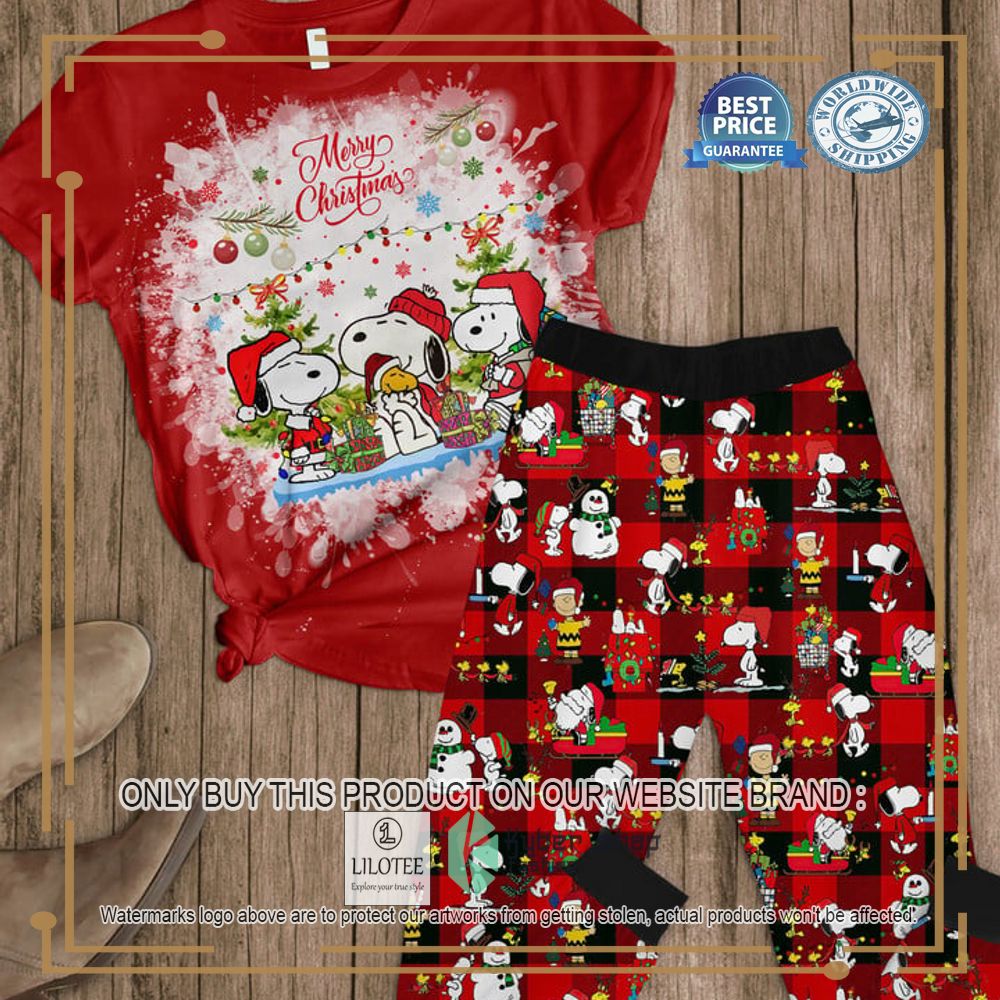 Merry Christmas Snoopy red Pajamas Set - LIMITED EDITION 4
