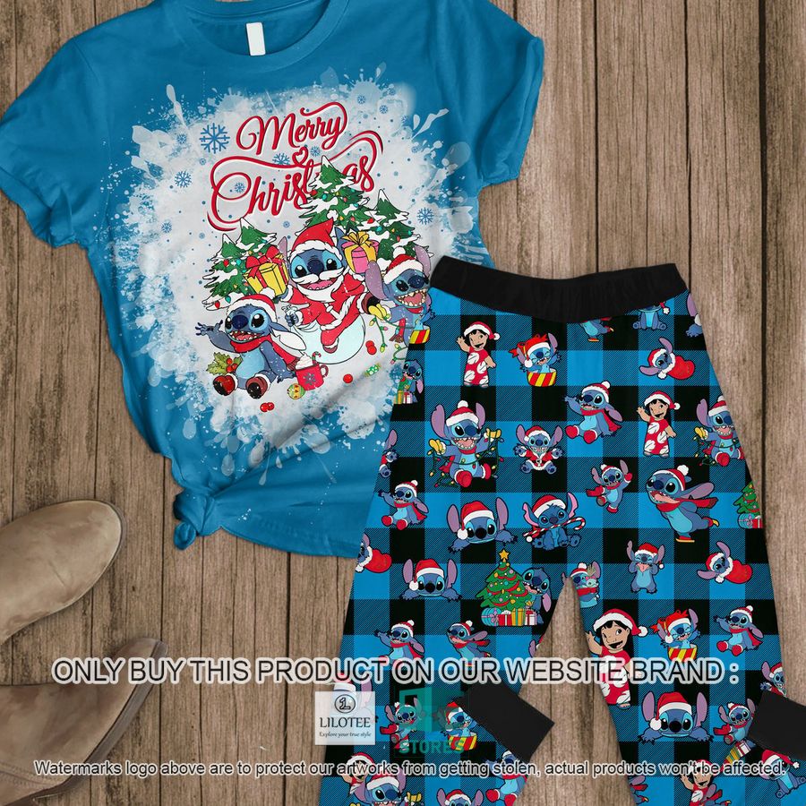 Merry Christmas Stitch Pajamas Set 7