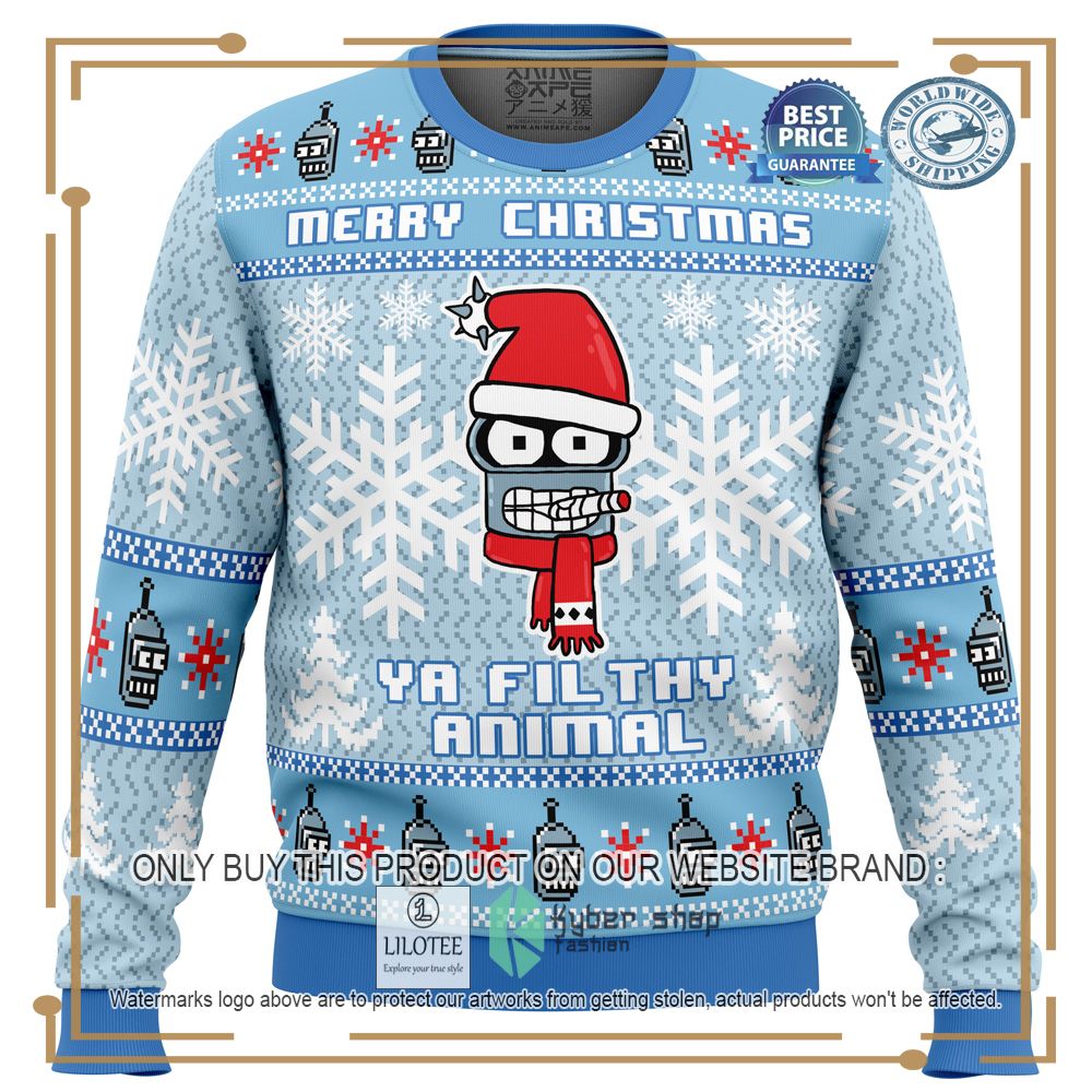 Merry Christmas Ya Filthy Animal Futurama Ugly Christmas Sweater - LIMITED EDITION 7