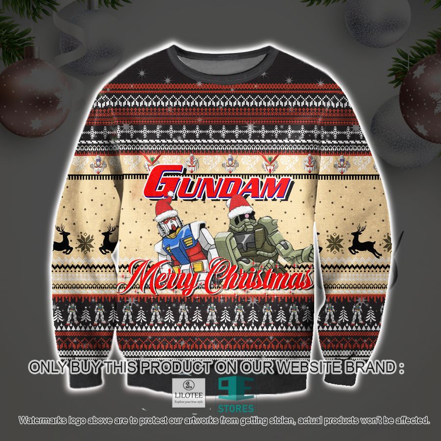 Merry Gundam Ugly Christmas Sweater, Sweatshirt 17