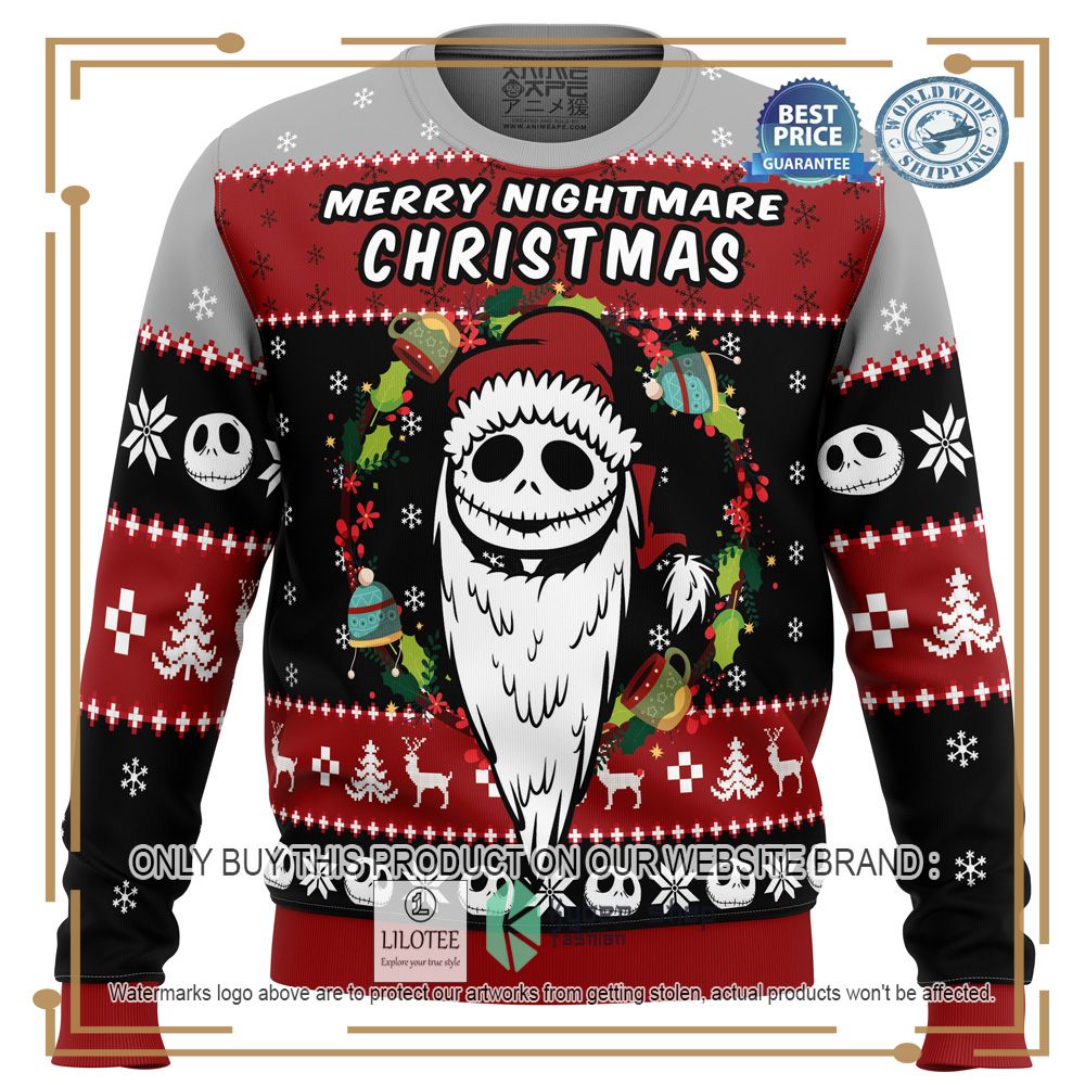 Merry Nightmare The Nightmare Before Christmas Ugly Christmas Sweater - LIMITED EDITION 11