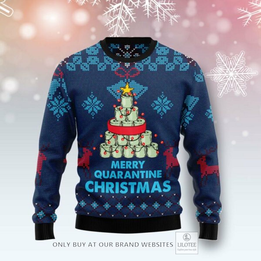 Merry Quarantine Christmas 2020 Ugly Christmas Sweatshirt 6