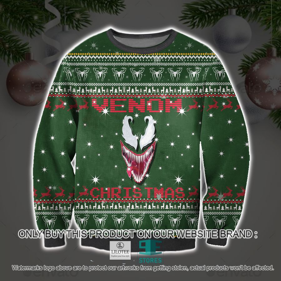Merry Venom Ugly Christmas Sweater, Sweatshirt 9