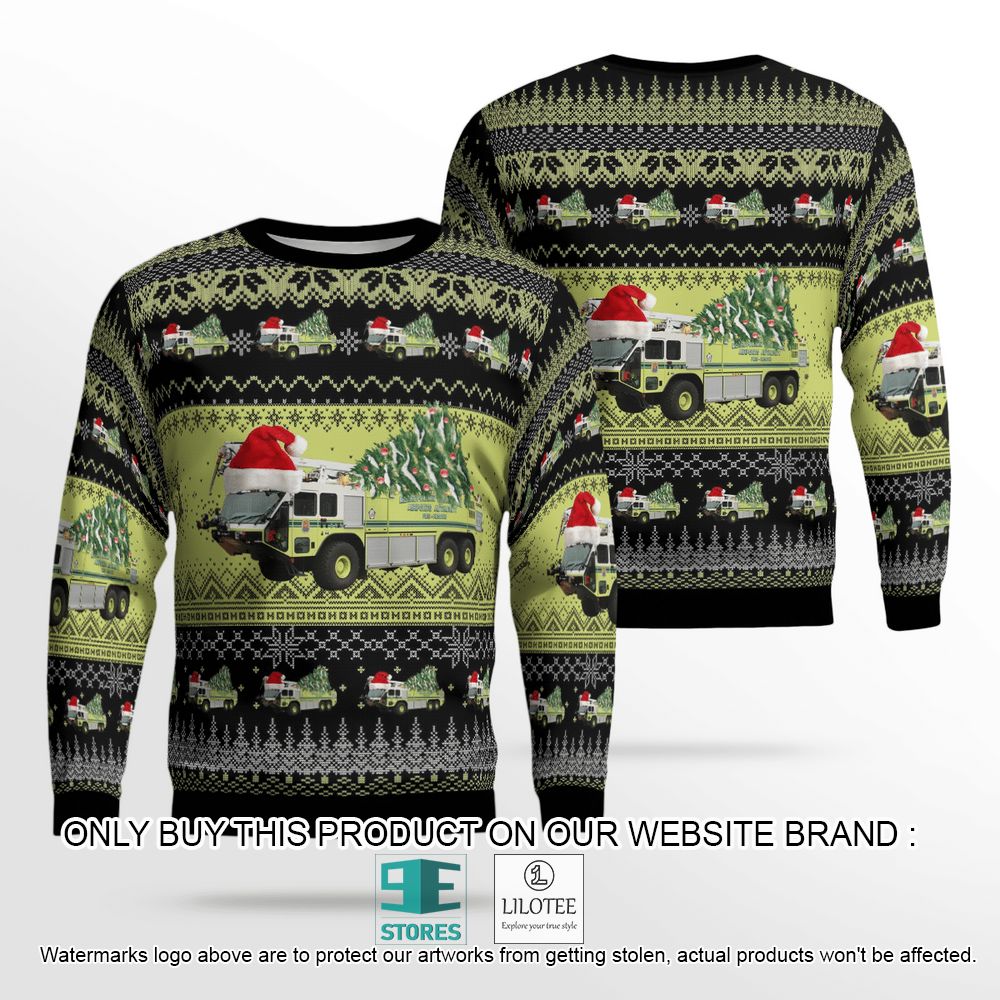 Metropolitan Washington Airports Authority Fire and Rescue Department Christmas Wool Sweater - LIMITED EDITION 13