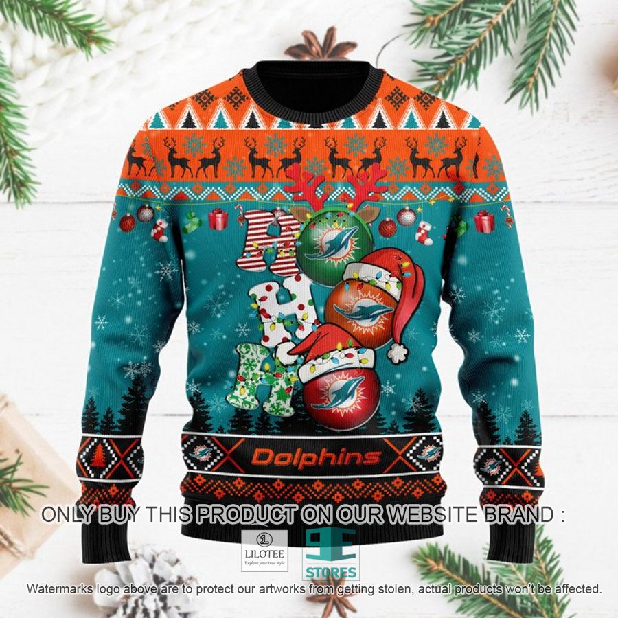 Miami Dolphins Christmas Decor NFL Ugly Christmas Sweater 8