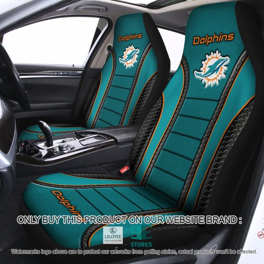 Miami Dolphins Green Car Seat Covers 8
