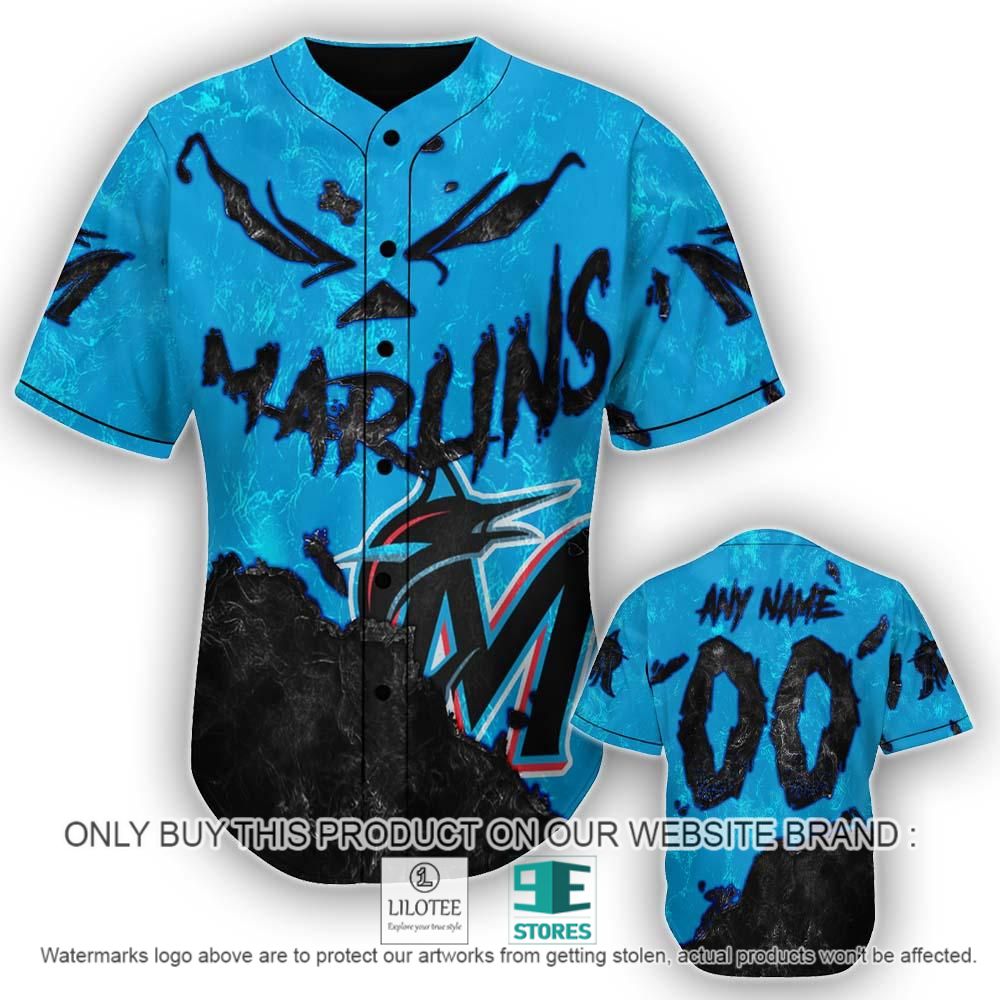 Miami Marlins Blood Personalized Baseball Jersey - LIMITED EDITION 11