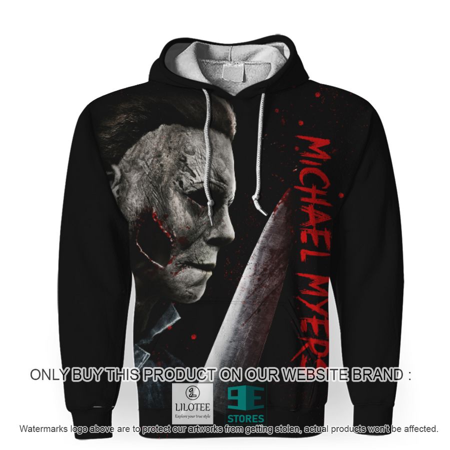 Alternative view of Michael Myers Just The Tip I Promise Black Hoodie - LIMITED EDITION