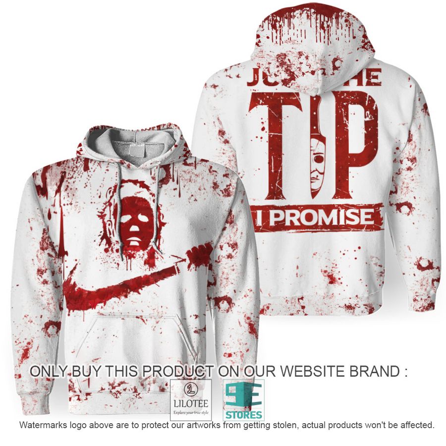 Michael Myers Nike Just The Tip I Promise White Hoodie - LIMITED EDITION 7