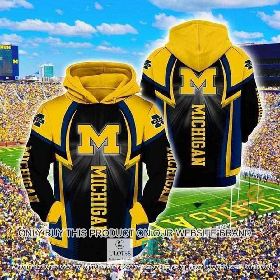 Michigan Wolverines NCAA logo 3D Hoodie, Zip Hoodie - LIMITED EDITION 9