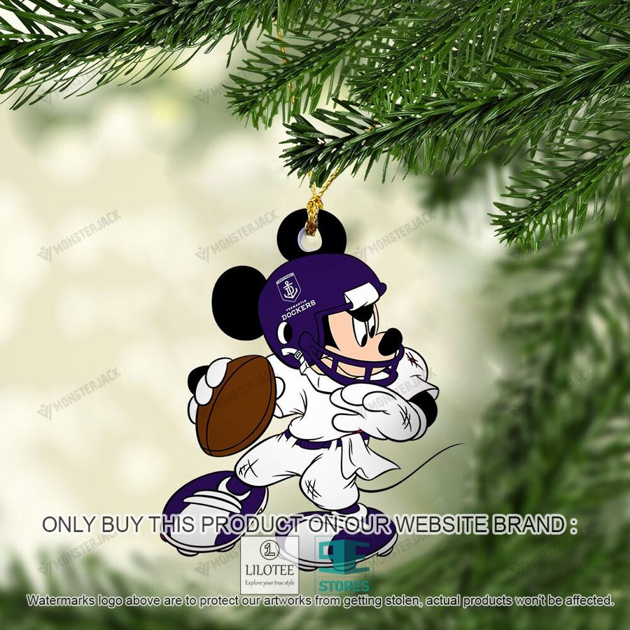 Mickey Mouse AFL Fremantle Football Club Christmas Ornament - LIMITED EDITION 4