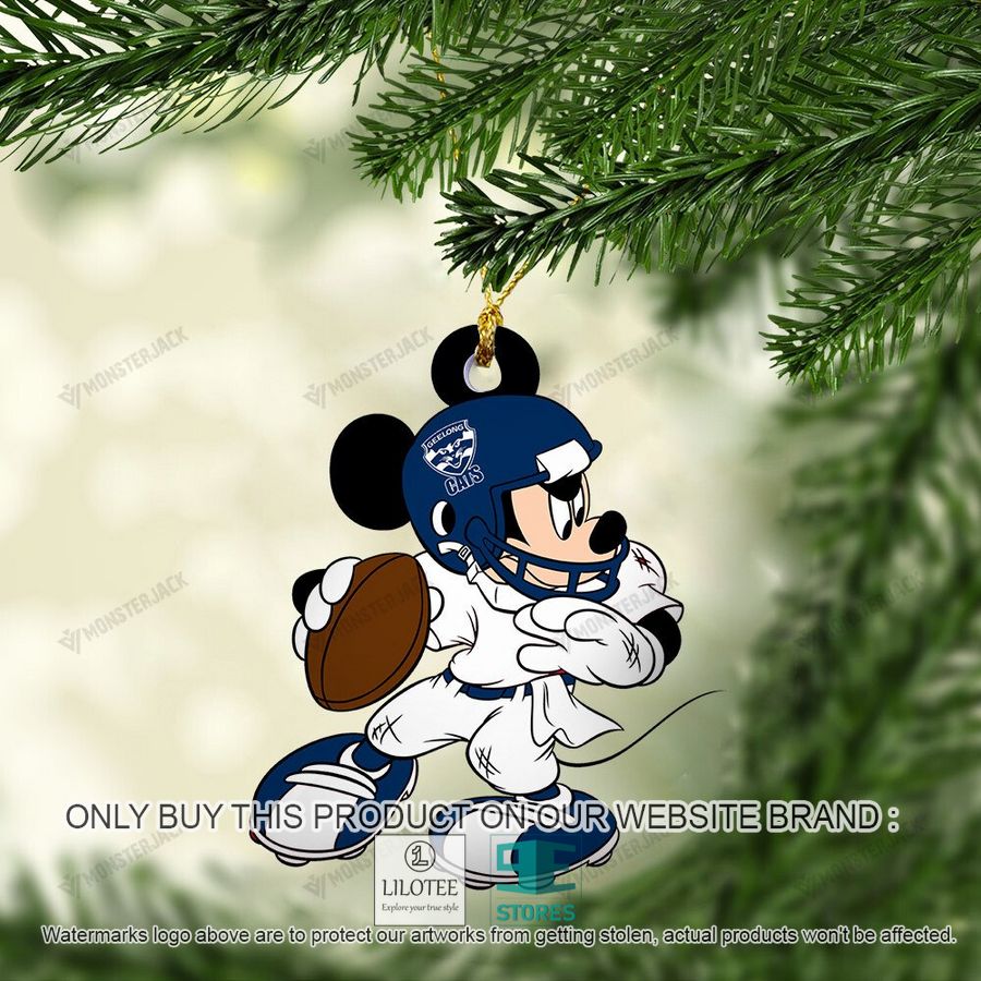Mickey Mouse AFL Geelong Football Club Christmas Ornament - LIMITED EDITION 5