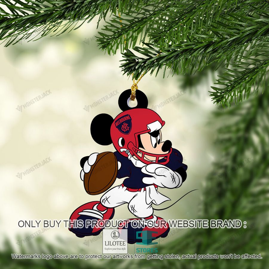 Mickey Mouse AFL Melbourne Football Club Christmas Ornament - LIMITED EDITION 5