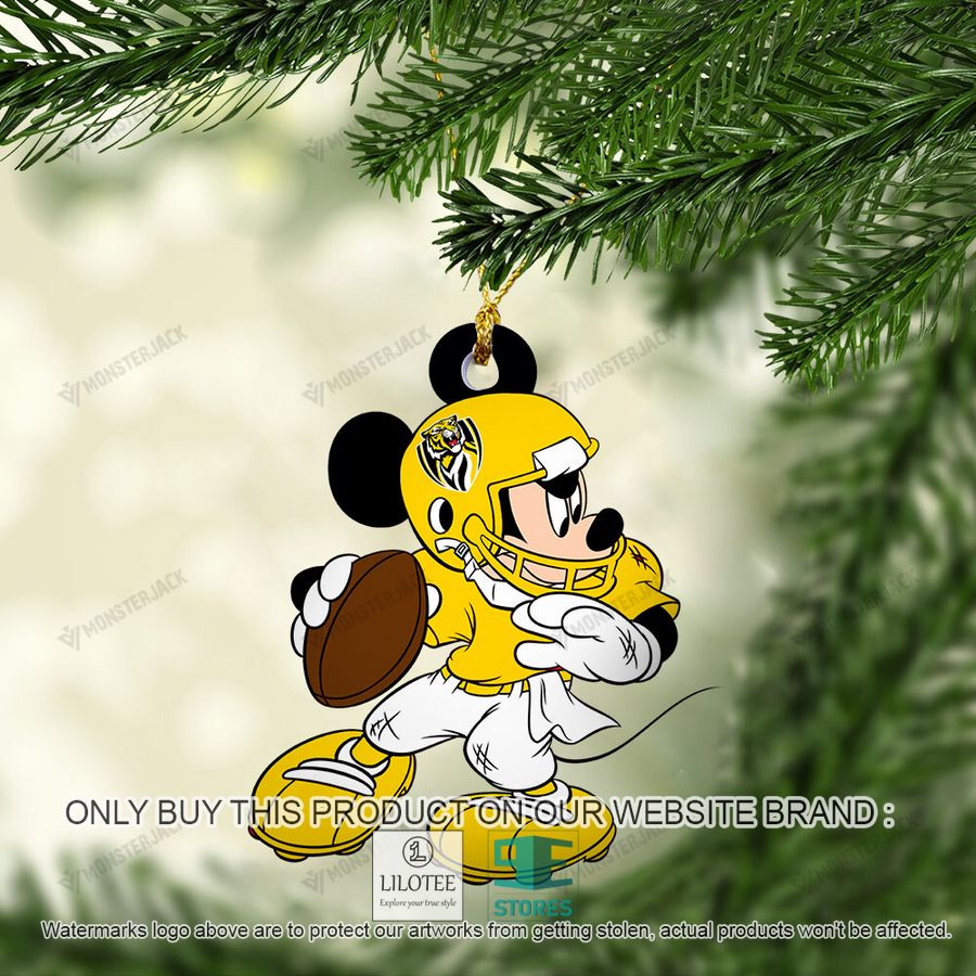 Mickey Mouse AFL Richmond Football Club Christmas Ornament - LIMITED EDITION 4