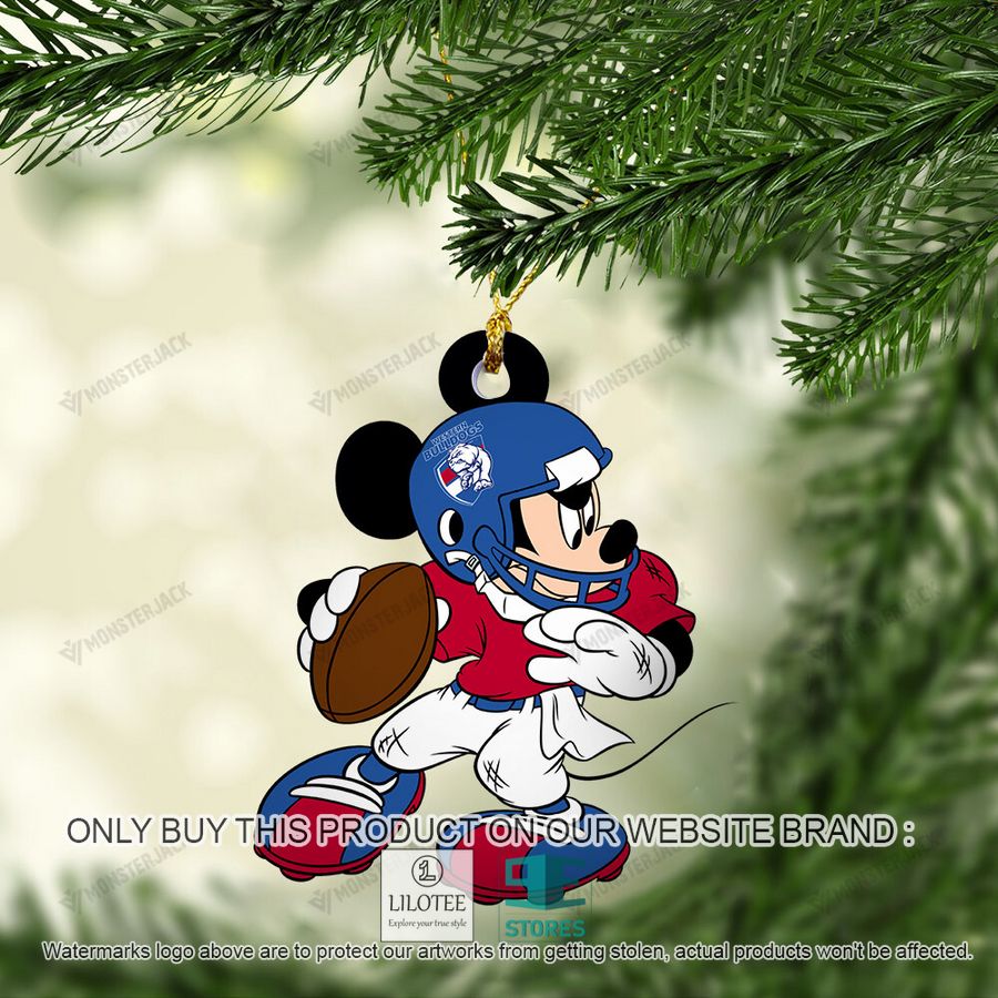 Mickey Mouse AFL Western Bulldogs Christmas Ornament - LIMITED EDITION 5