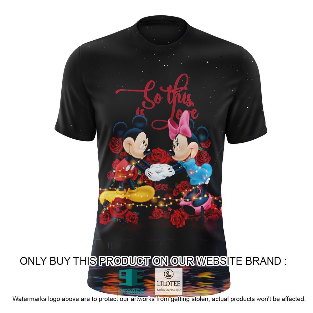 Mickey Mouse and Minnie Mouse So This is Love Flower 3D Hoodie, Shirt - LIMITED EDITION 9