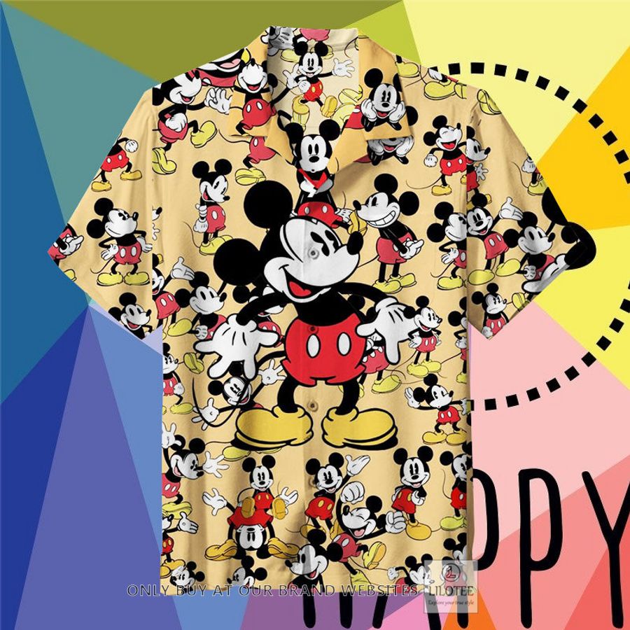 Mickey Mouse Collage Art yellow Hawaiian Shirt - LIMITED EDITION 9