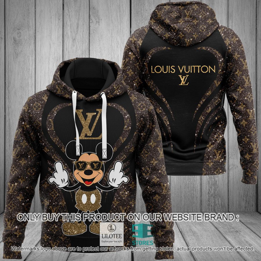 Mickey Mouse Louis Vuitton brown black 3D Hoodie - LIMITED EDITION 8