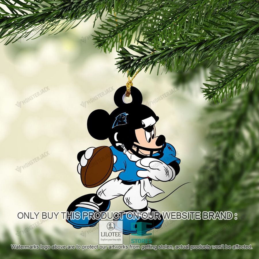 Mickey Mouse NFL Carolina Panthers Christmas Ornament - LIMITED EDITION 4