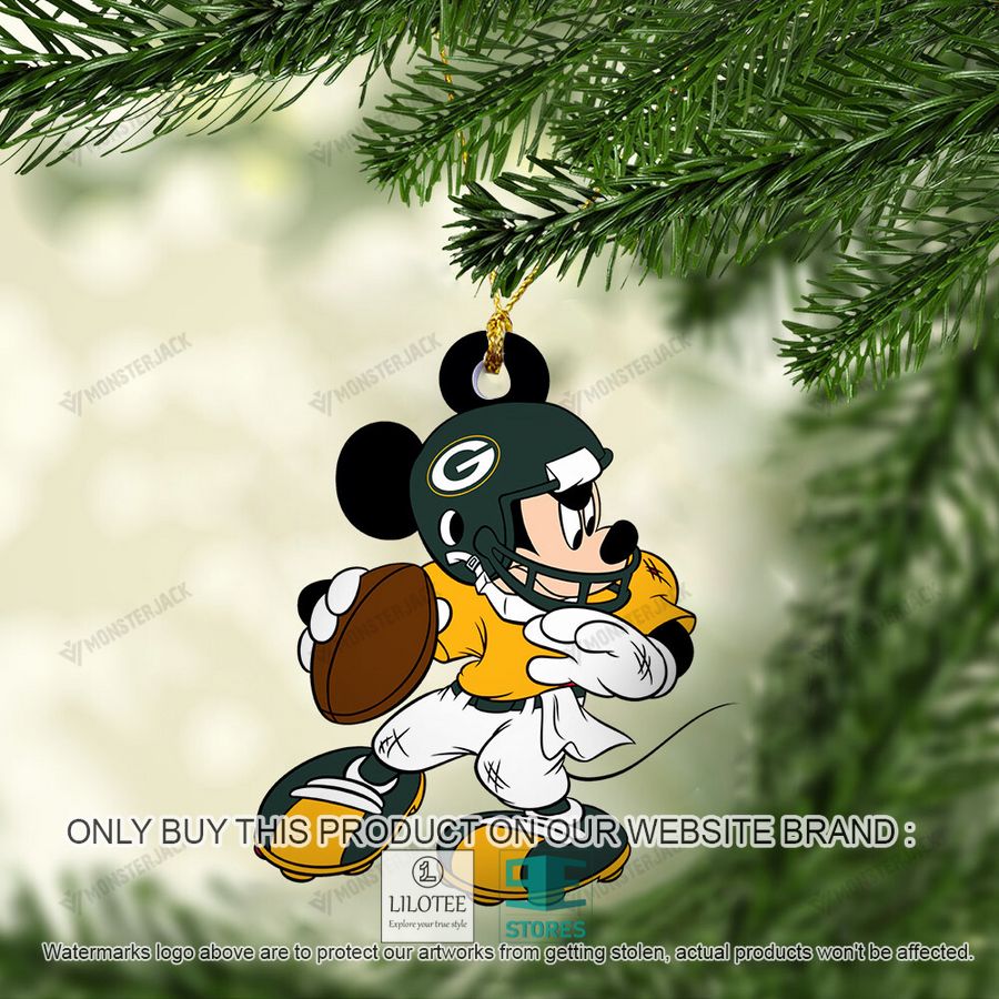 Mickey Mouse NFL Green Bay Packers Christmas Ornament - LIMITED EDITION 4