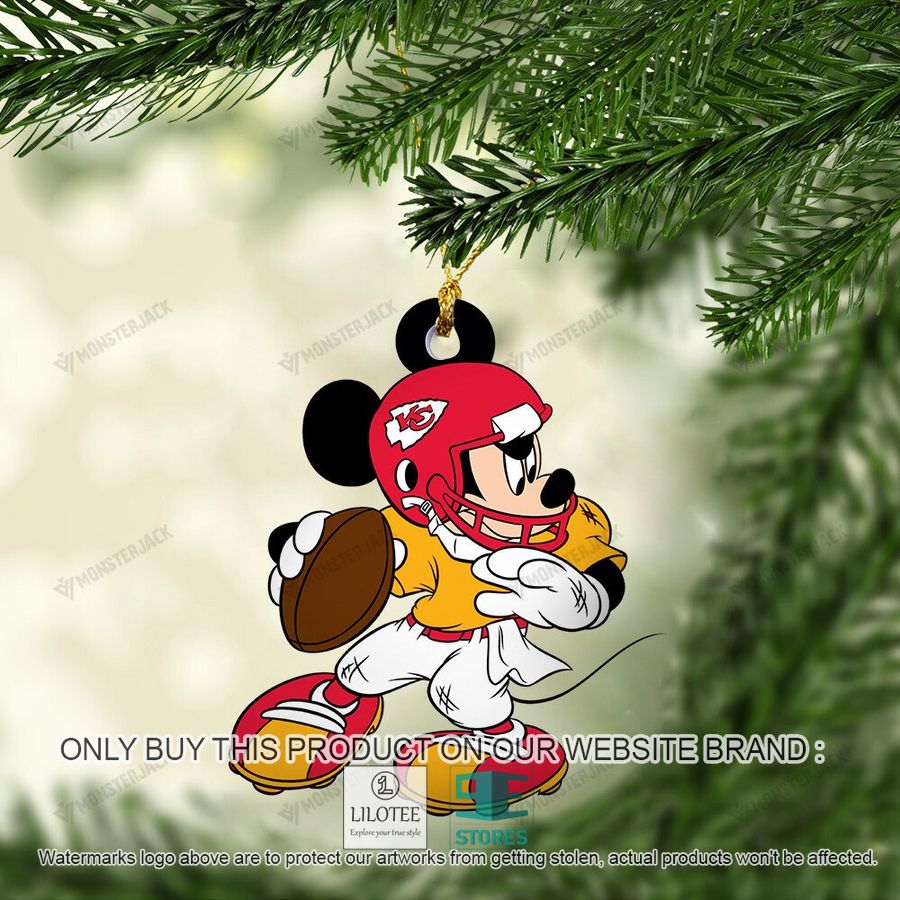 Mickey Mouse NFL Kansas City Chiefs Christmas Ornament - LIMITED EDITION 4