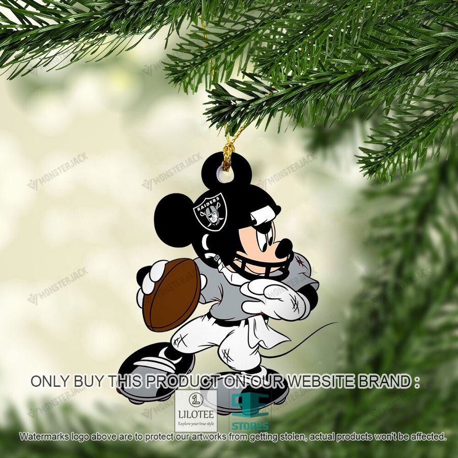 Mickey Mouse NFL Las Vegas Raiders Christmas Ornament - LIMITED EDITION 4