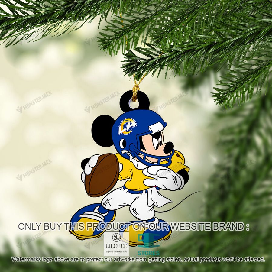 Mickey Mouse NFL Los Angeles Rams Christmas Ornament - LIMITED EDITION 4