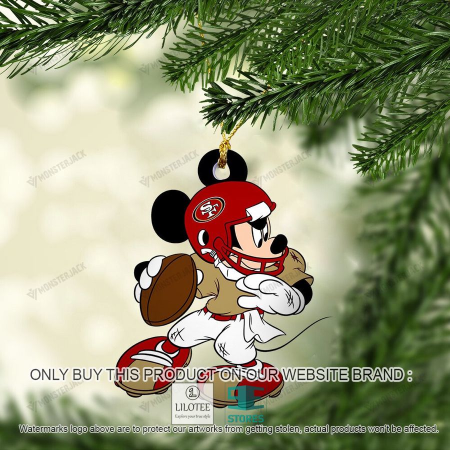 Mickey Mouse NFL San Francisco 49Ers Christmas Ornament - LIMITED EDITION 4