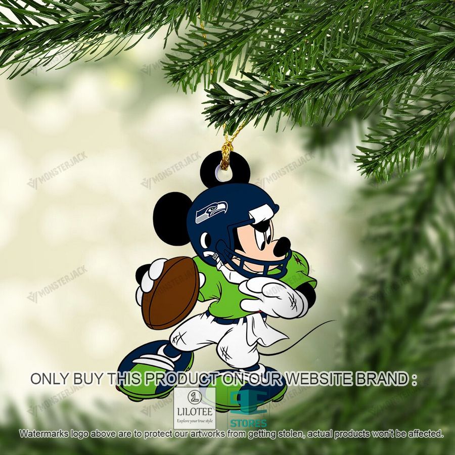 Mickey Mouse NFL Seattle Seahawks Christmas Ornament - LIMITED EDITION 4
