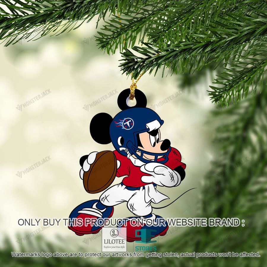Mickey Mouse NFL Tennessee Titans Christmas Ornament - LIMITED EDITION 5
