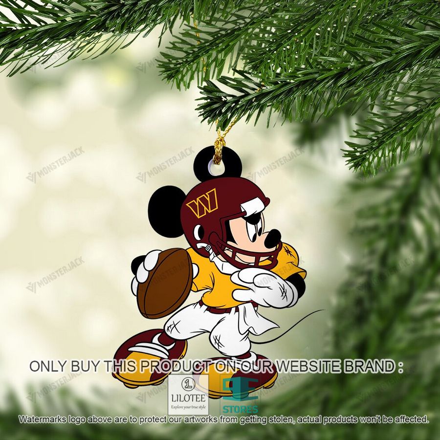 Mickey Mouse NFL Washington Football Team Christmas Ornament - LIMITED EDITION 5