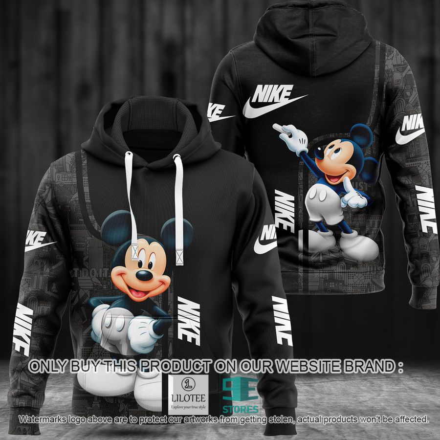Mickey Mouse Nike black 3D Hoodie - LIMITED EDITION 9
