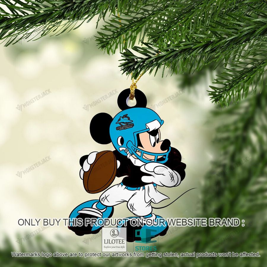 Mickey Mouse NRL Cronulla-Sutherland Sharks Christmas Ornament - LIMITED EDITION 4