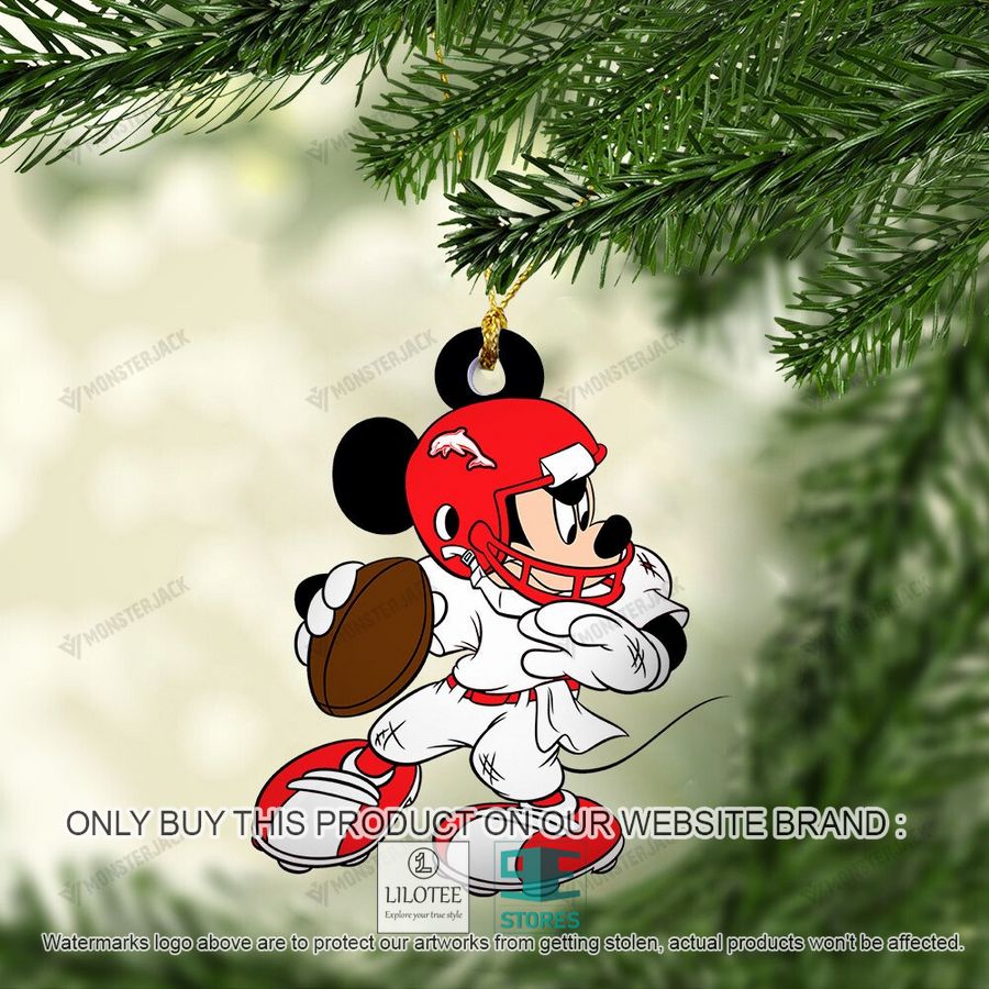 Mickey Mouse NRL Dolphins Christmas Ornament - LIMITED EDITION 4