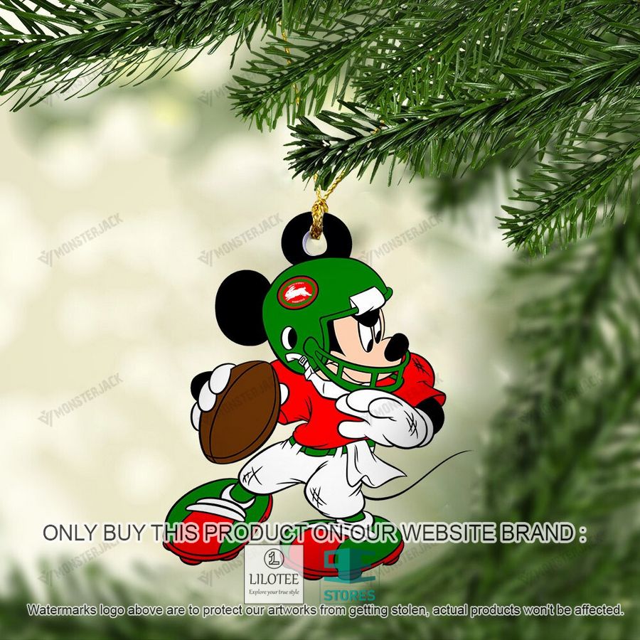 Mickey Mouse NRL South Sydney Rabbitohs Christmas Ornament - LIMITED EDITION 4