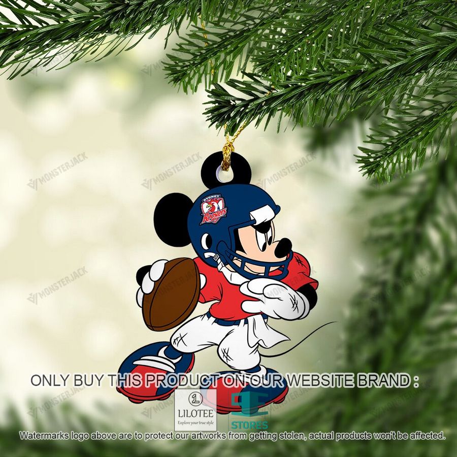Mickey Mouse NRL Sydney Roosters Christmas Ornament - LIMITED EDITION 5