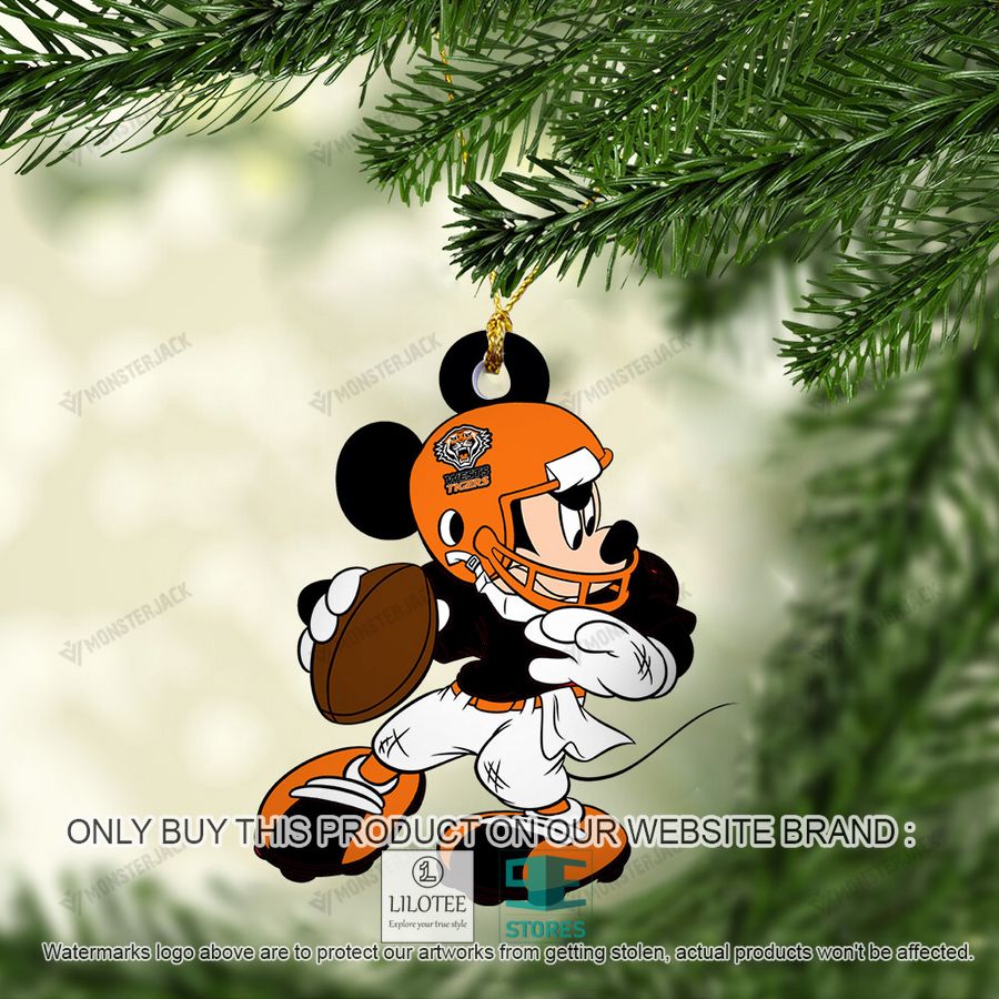 Mickey Mouse NRL Wests Tigers Christmas Ornament - LIMITED EDITION 4