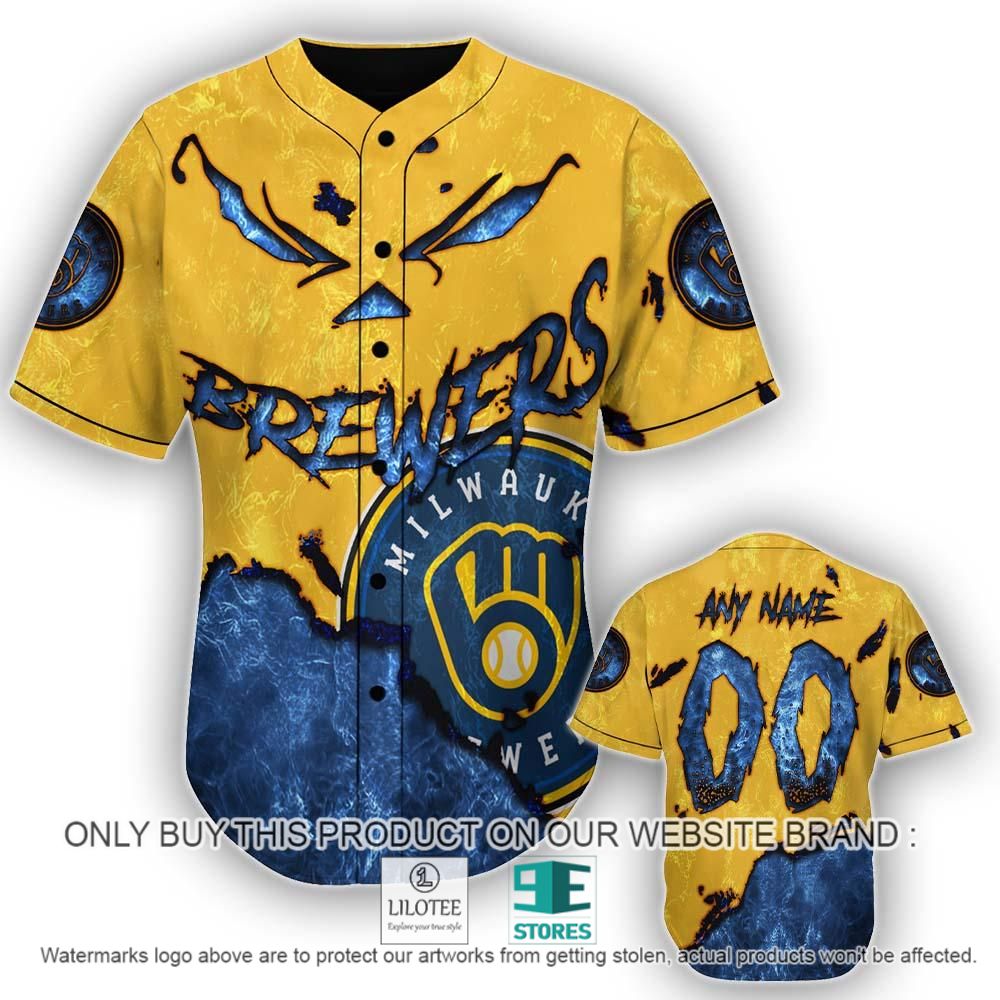 Milwaukee Brewers Blood Personalized Baseball Jersey - LIMITED EDITION 10