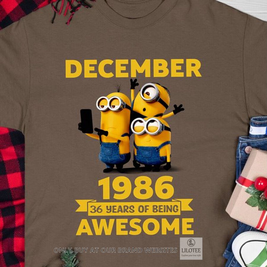 Minions December 1986 36 Years of being awesome 2D Shirt, Hoodie 8