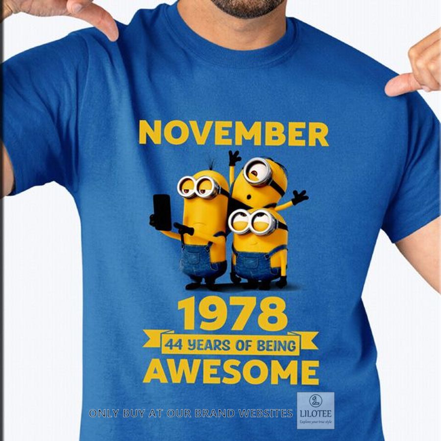 Minions November 1978 44 Years of being awesome 2D Shirt, Hoodie 8