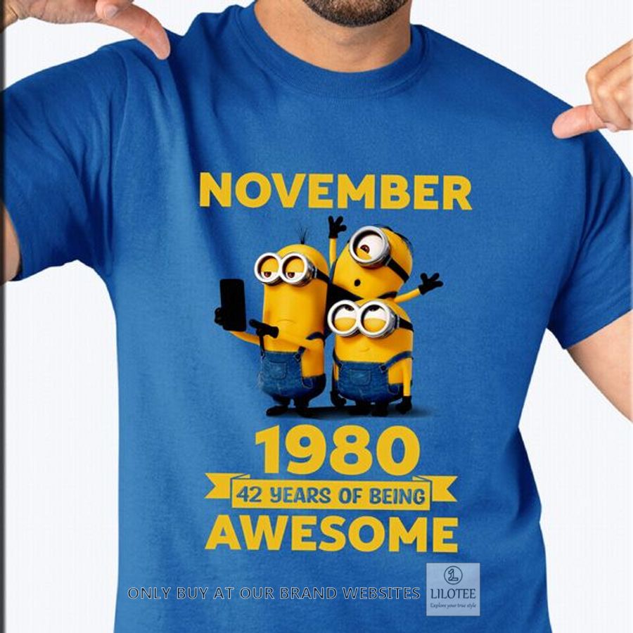 Minions November 1980 42 Years of being awesome 2D Shirt, Hoodie 9