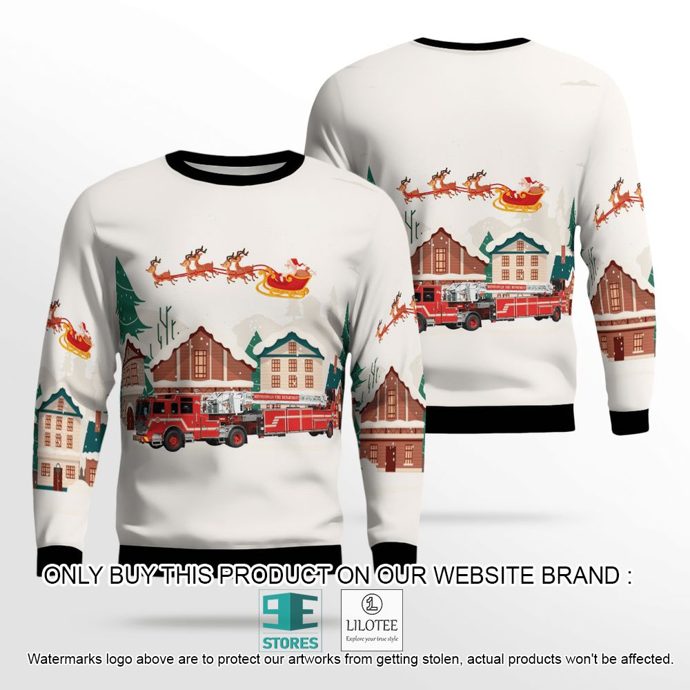 Minneapolis Fire Department Christmas Wool Sweater - LIMITED EDITION 13