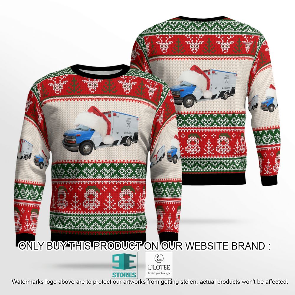 Minnesota Mayo Clinic Ambulance Christmas Wool Sweater - LIMITED EDITION 13
