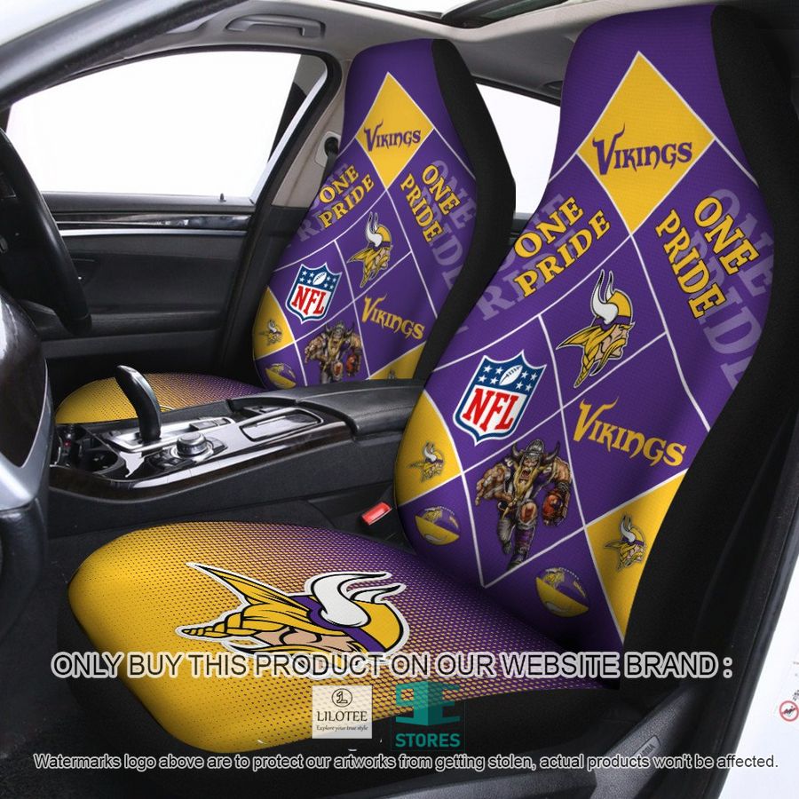 Minnesota Vikings One Pride Car Seat Covers 8