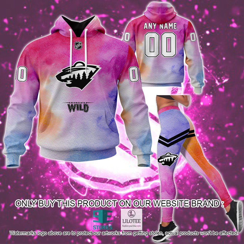 Minnesota Wild Breast Cancer Awareness Month Personalized Hoodie, Legging - LIMITED EDITION 13