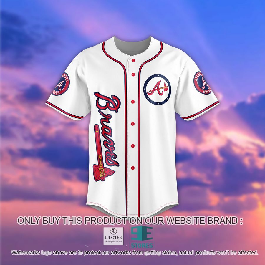 Alternative view of MLB Atlanta Braves Players White Baseball Jersey