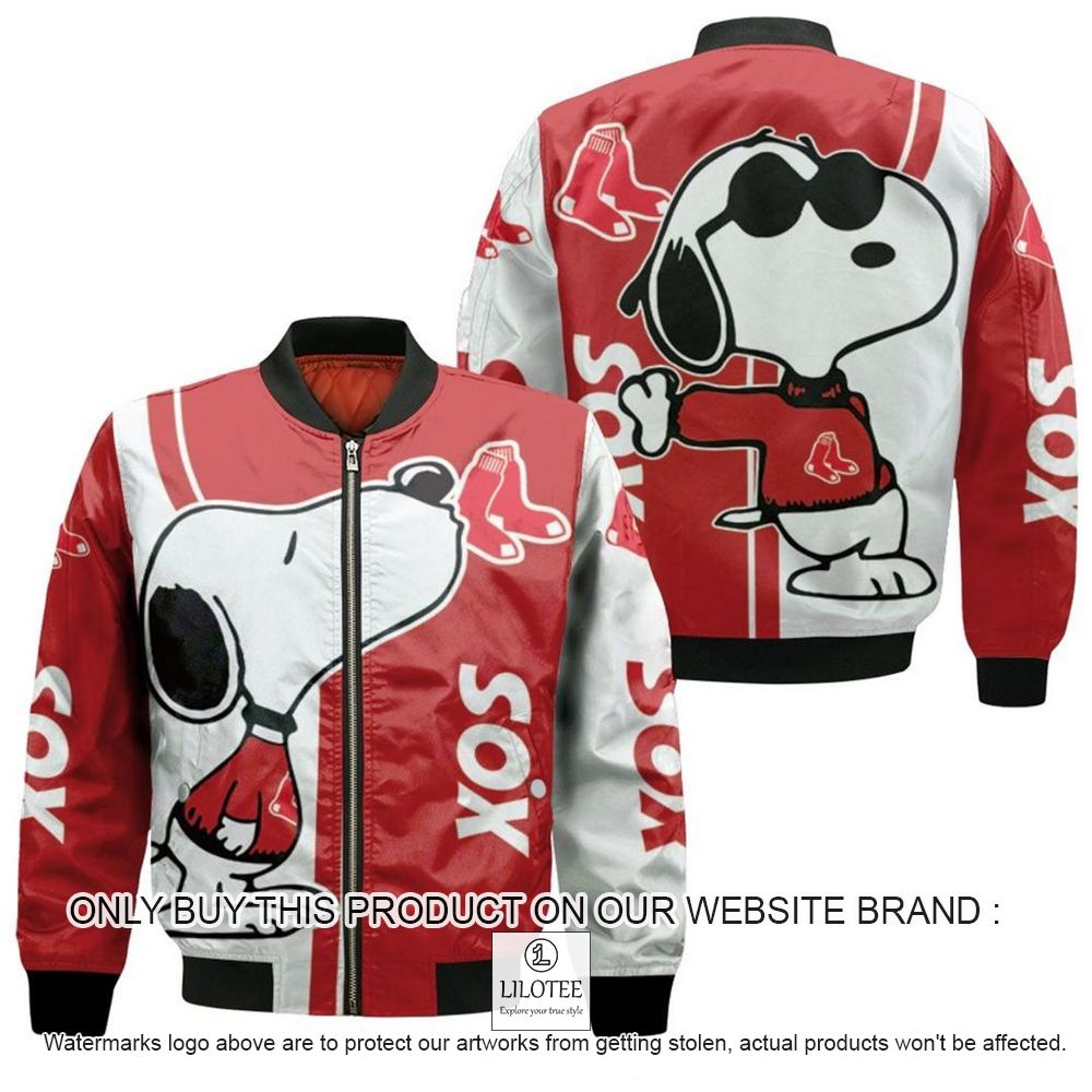 MLB Boston Red Sox Snoopy Bomber Jacket - LIMITED EDITION 11