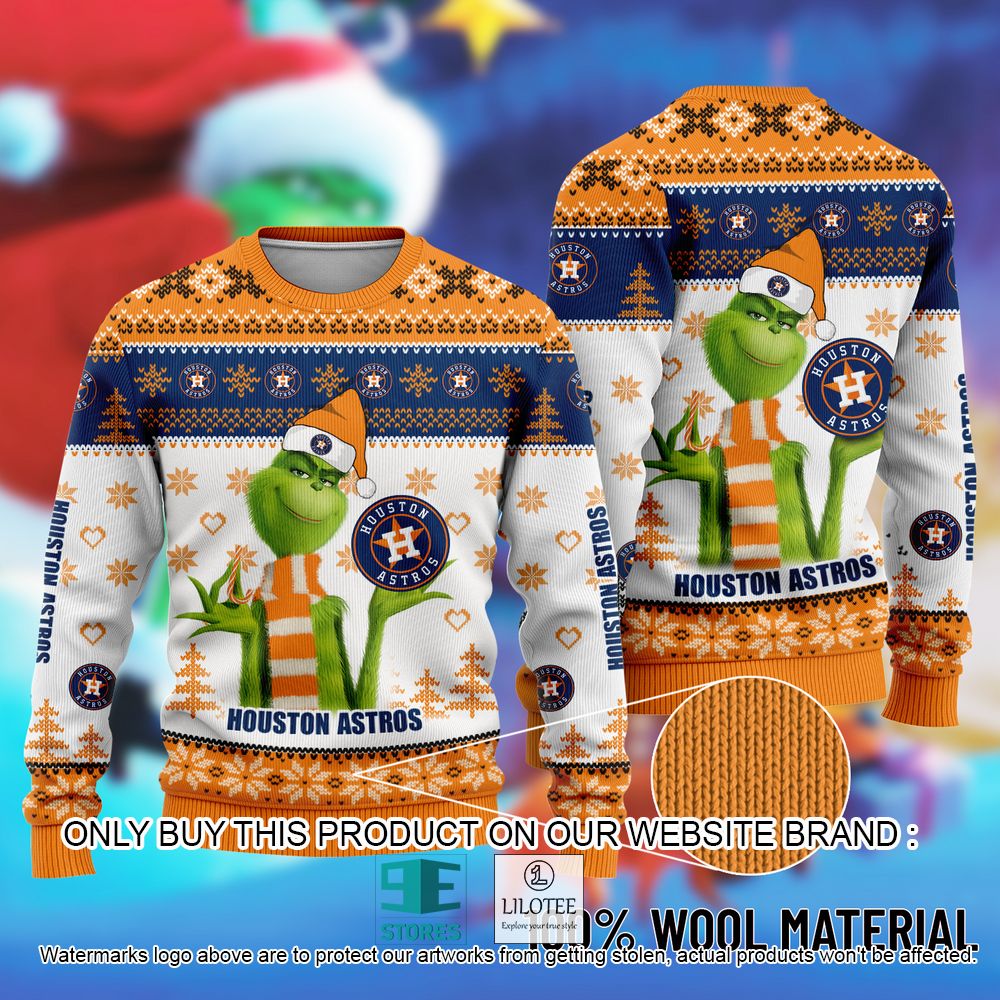 MLB Houston Astros The Grinch Christmas Ugly Sweater - LIMITED EDITION 10