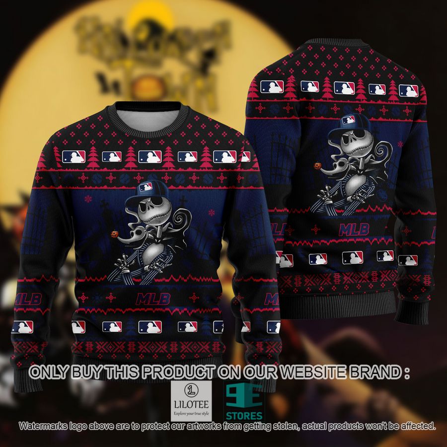 Jack Skellington Logo MLB Ugly Christmas Sweater - LIMITED EDITION 9