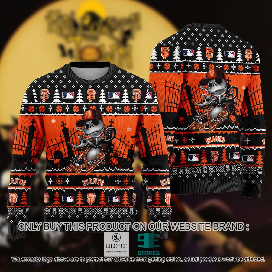 MLB Jack Skellington San Francisco Giants Ugly Christmas Sweater - LIMITED EDITION 8